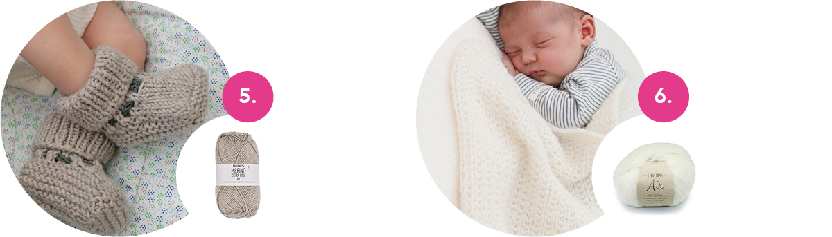 DROPS-Anleitungen: Häkeln und Stricken für Babys